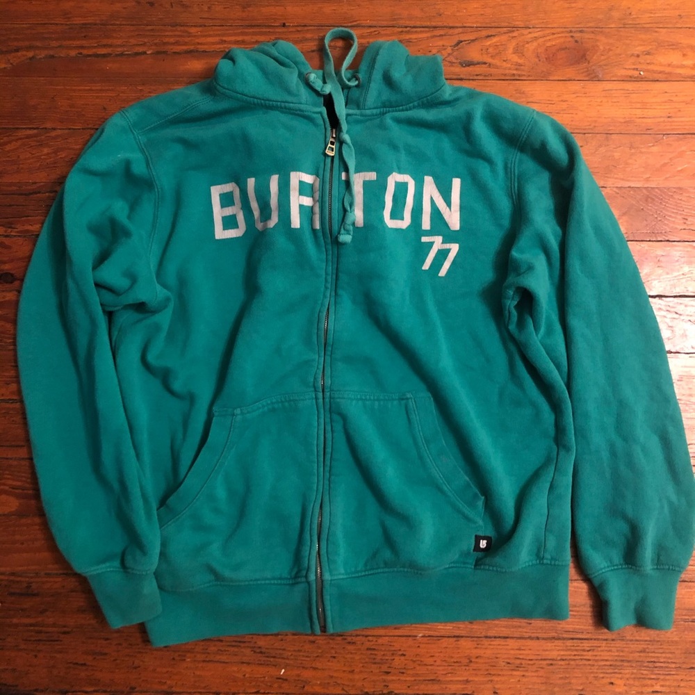 Vintage Burton zip up hoodie green sweatshirt